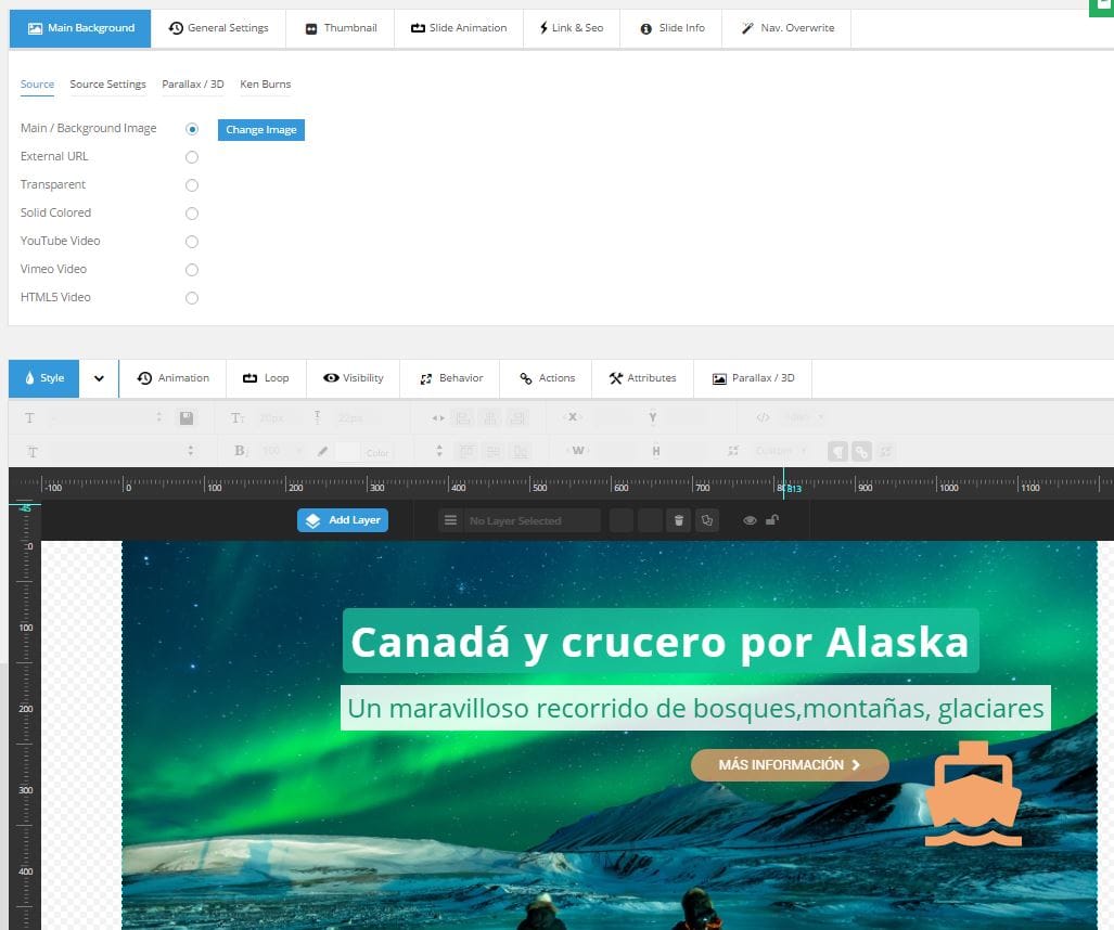 Slider Revolution | Slides para wordpress y tu web