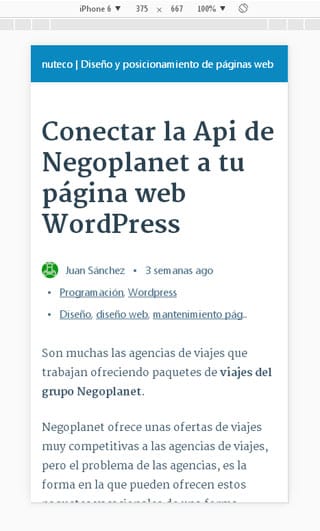 webs amp para móviles